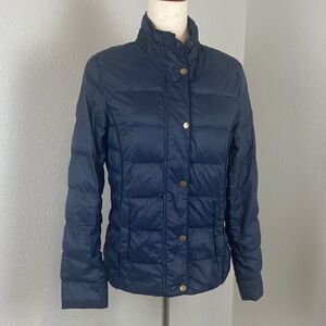 Barbour Fibredown Navy Down Quilted Jacket Size 6